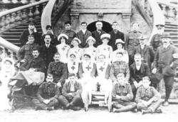 Staff and patients at the Convalescent Hospital 