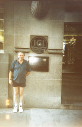 Bruce McLachlan outside Millbank Building (while on holiday)