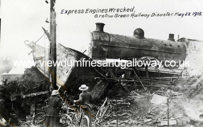 Express engines wrecked, Gretna Green Railway Disaster, May 22