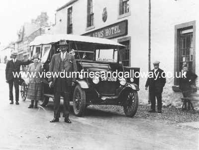 John Davidson's overland bus at Auchencairn Arms 