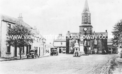 Lochmaben Town Hall and Main Street 
