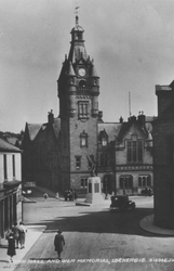 Lockerbie Town Hall and war memorial 