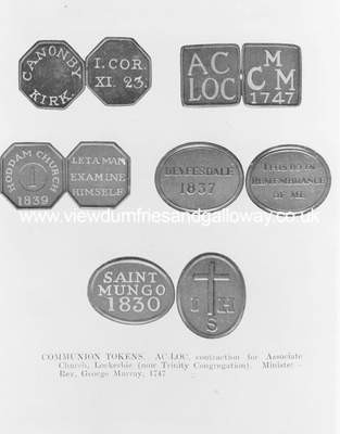 Lockerbie communion tokens 