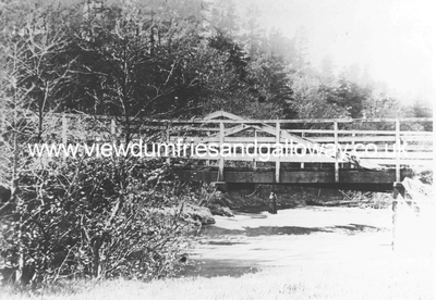 Wooden bridge at Templand Mains